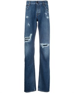 Прямые джинсы с эффектом потертости Roberto cavalli