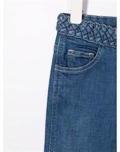 Прямые джинсы с плетеной отделкой Chloé kids