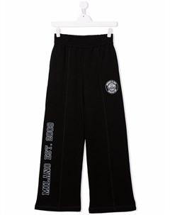 Широкие брюки с логотипом Msgm kids