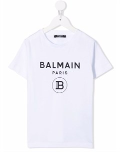 Футболка с логотипом Balmain kids