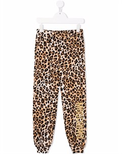 Спортивные брюки с леопардовым принтом Moschino kids