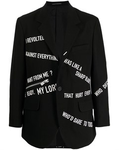 Шерстяной пиджак с надписями Yohji yamamoto