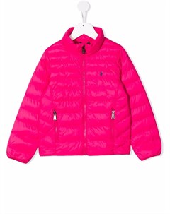 Пуховик с вышитым логотипом Ralph lauren kids