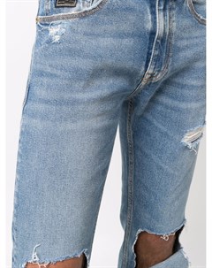 Прямые джинсы с эффектом потертости Versace jeans couture