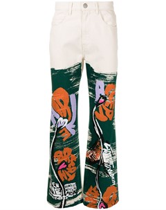 Расклешенные брюки с цветочным принтом Marni