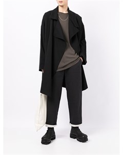 Двубортное пальто асимметричного кроя Yohji yamamoto