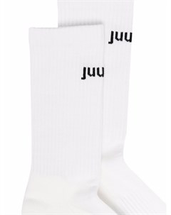 Носки в рубчик с логотипом Juun.j