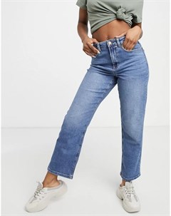 Голубые прямые джинсы с широкими штанинами Megan Only