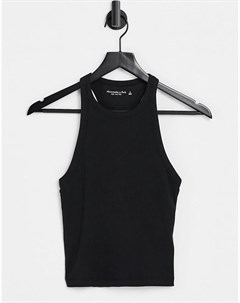 Черная укороченная футболка Abercrombie & fitch