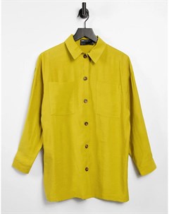 Желто зеленая свободная куртка рубашка Asos design