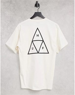 Бежевая футболка с тройными треугольниками Essentials Huf