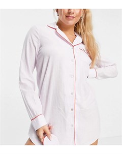 Эксклюзивная хлопковая ночная рубашка сиреневого цвета с маской для сна в том же дизайне Y.a.s