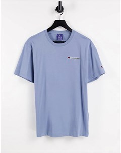Синяя футболка с небольшим логотипом Champion