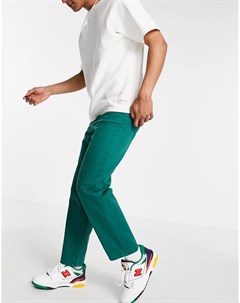 Темно зеленые джинсы прямого кроя в стиле 90 х Inspired Reclaimed vintage