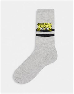 Спортивные носки с полосками и Губкой Бобом Asos design
