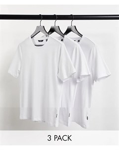 Набор из 3 обтягивающих белых футболок Only & sons