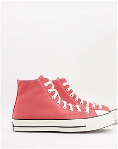 Высокие кроссовки терракотово розового цвета Chuck 70 Hi Converse