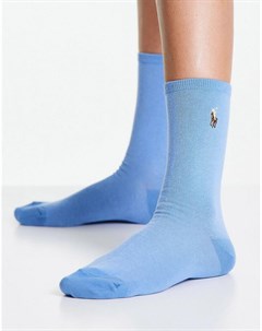 Голубые носки с логотипом Polo ralph lauren