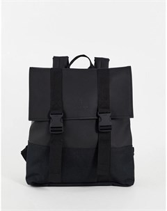 Черный рюкзак с пряжками 1371 Rains