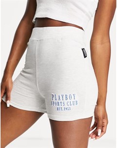 Серые облегающие шорты от комплекта Playboy Sports Missguided
