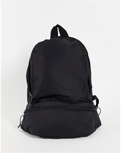 Складной рюкзак и сумка через плечо из нейлона черного цвета Asos design