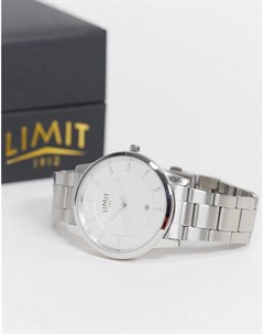 Серебристые часы браслет в стиле унисекс с белым циферблатом Limit
