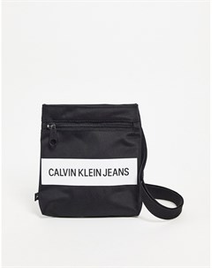 Черная сумка для полетов со вставкой с логотипом Calvin klein jeans