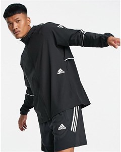 Черная куртка с тремя полосками adidas Training Adidas performance