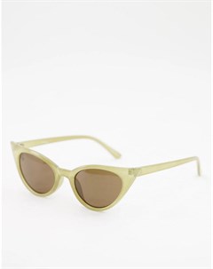 Зеленые женские солнцезащитные очки кошачий глаз с затемненными стеклами Jeepers peepers
