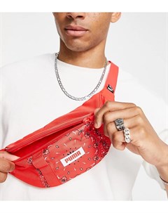 Красная сумка кошелек на пояс с принтом пейсли Puma