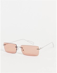 Розовые солнцезащитные очки с квадратными стеклами Drive Weekday