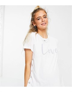 Футболка для кормления с надписью Love и кнопками сбоку ASOS DESIGN Maternity Asos maternity - nursing