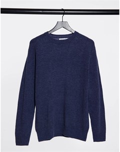 Синий шерстяной свитер Weekday