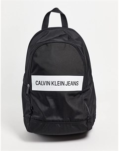 Черный рюкзак со вставкой с логотипом Calvin klein jeans