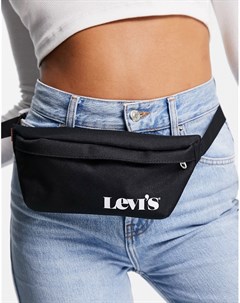 Черная сумка кошелек на пояс в винтажном стиле с маленьким логотипом Levi's®