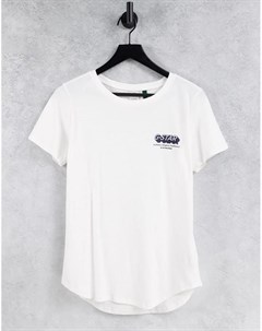 Белая футболка с логотипом G-star