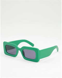 Солнцезащитные очки в зеленой квадратной оправе в стиле унисекс Jeepers peepers