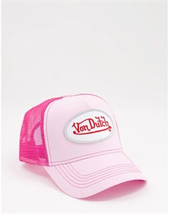 Розовая кепка Von dutch