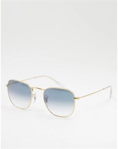 Солнцезащитные очки унисекс в золотистой оправе с круглыми голубыми линзами Frank 0RB3858 Ray-ban®