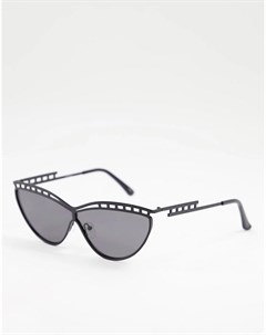 Солнцезащитные очки с оправой кошачий глаз серо черного цвета Jeepers peepers