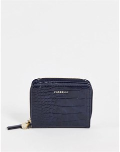 Темно синяя сумочка кошелек под крокодила Nora Fiorelli