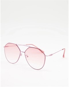 Розовые солнцезащитные очки с изогнутой оправой Jeepers peepers