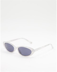 Солнцезащитные очки в белой оправе с мраморным эффектом Jeepers Рeepers Jeepers peepers