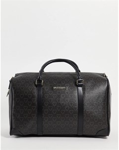 Черная спортивная сумка с фирменной отделкой Liuto Valentino bags