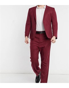 Бордовые широкие брюки из саржи Plus Asos design