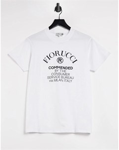 Белая футболка с логотипом Commended Fiorucci