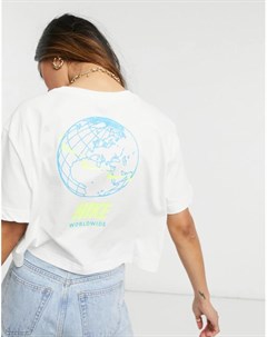 Белая укороченная футболка Worldwide Nike
