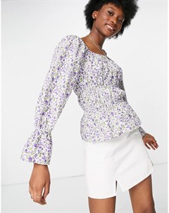 Блузка с мелким цветочным принтом и длинными рукавами Influence