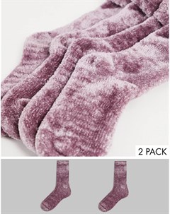Набор из 2 пар очень мягких и удобных носков розового цвета Accessorize