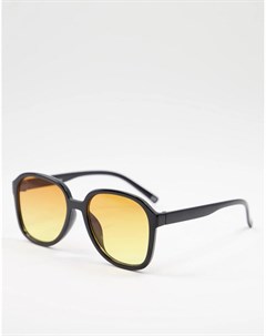 Круглые солнцезащитные очки с оранжевыми линзами Recycled Asos design